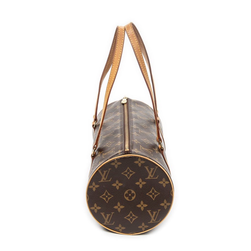 Handbag Papillon 30 Brown Monogram Canvas