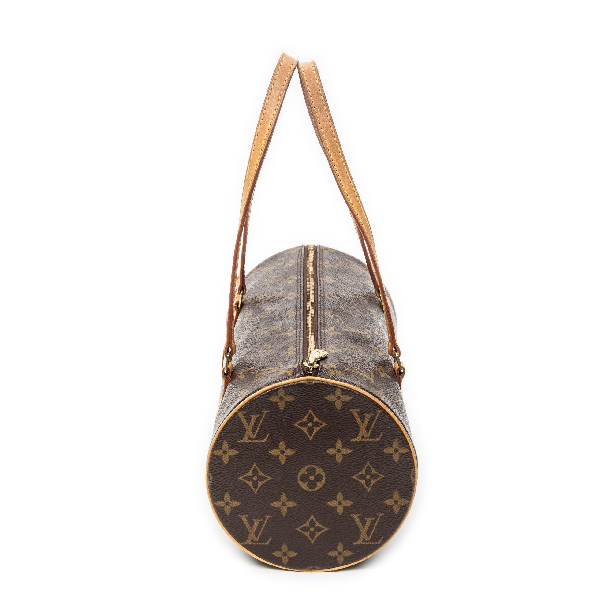 Handbag Papillon 30 Brown Monogram Canvas