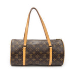Handbag Papillon 30 Brown Monogram Canvas