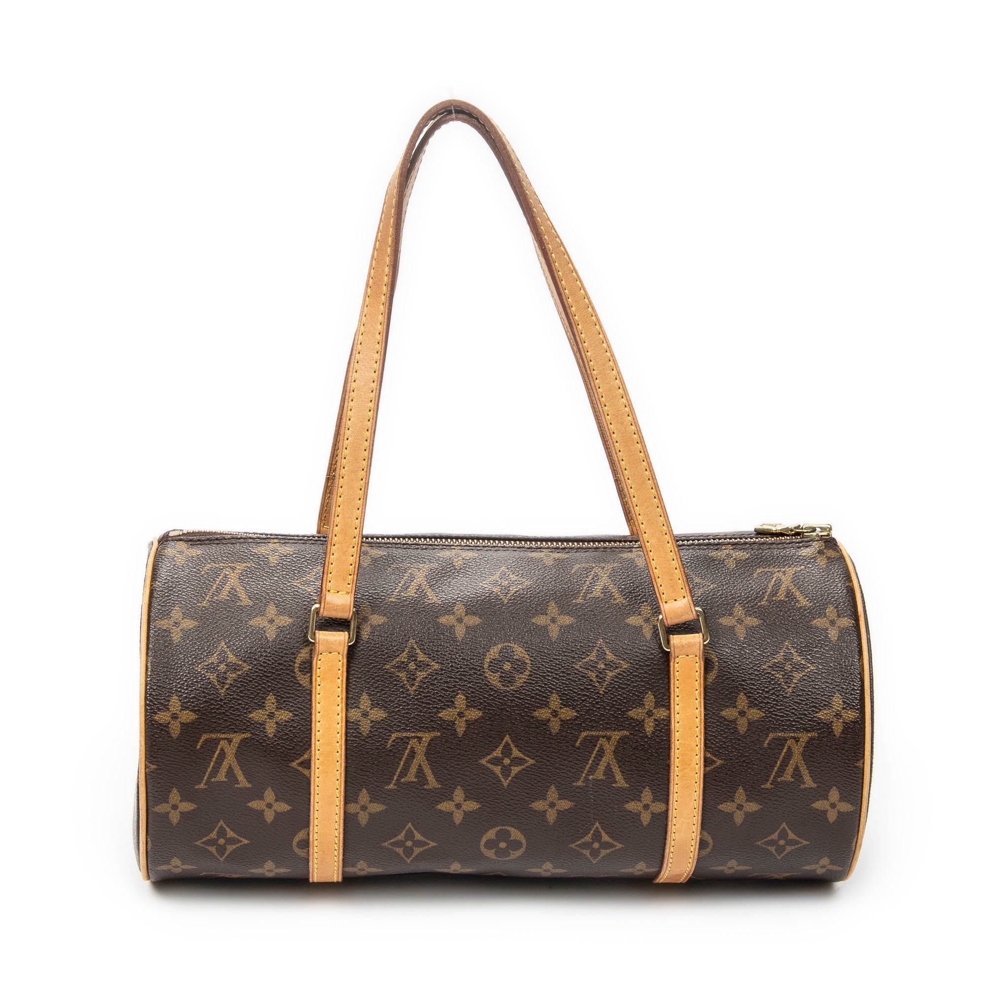 Handbag Papillon 30 Brown Monogram Canvas