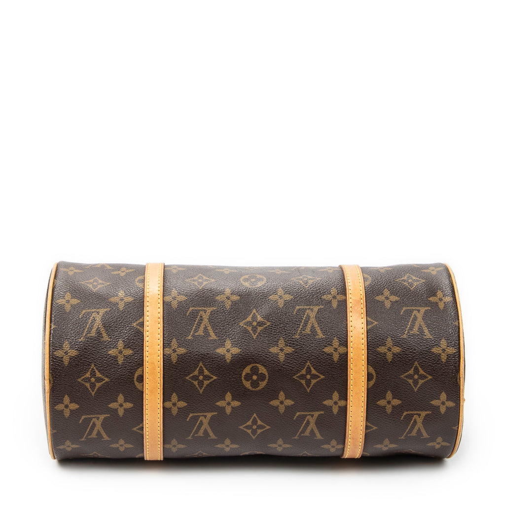 Handbag Papillon 30 Brown Monogram Canvas