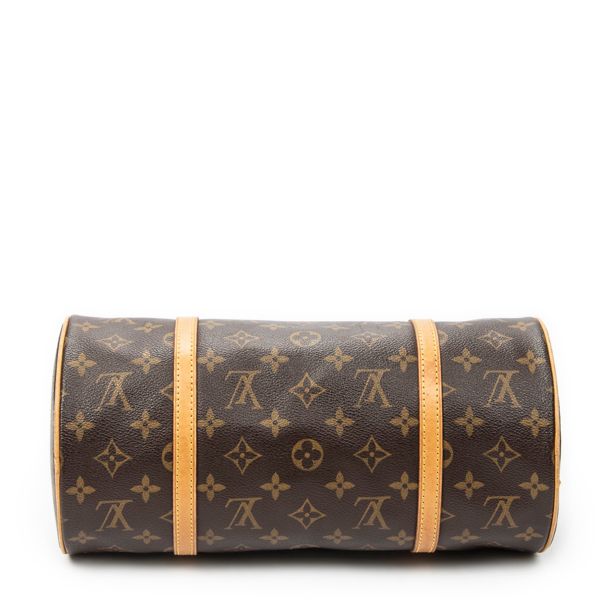 Handbag Papillon 30 Brown Monogram Canvas