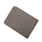 Clutch Poche Documents GM Brown Monogram Canvas