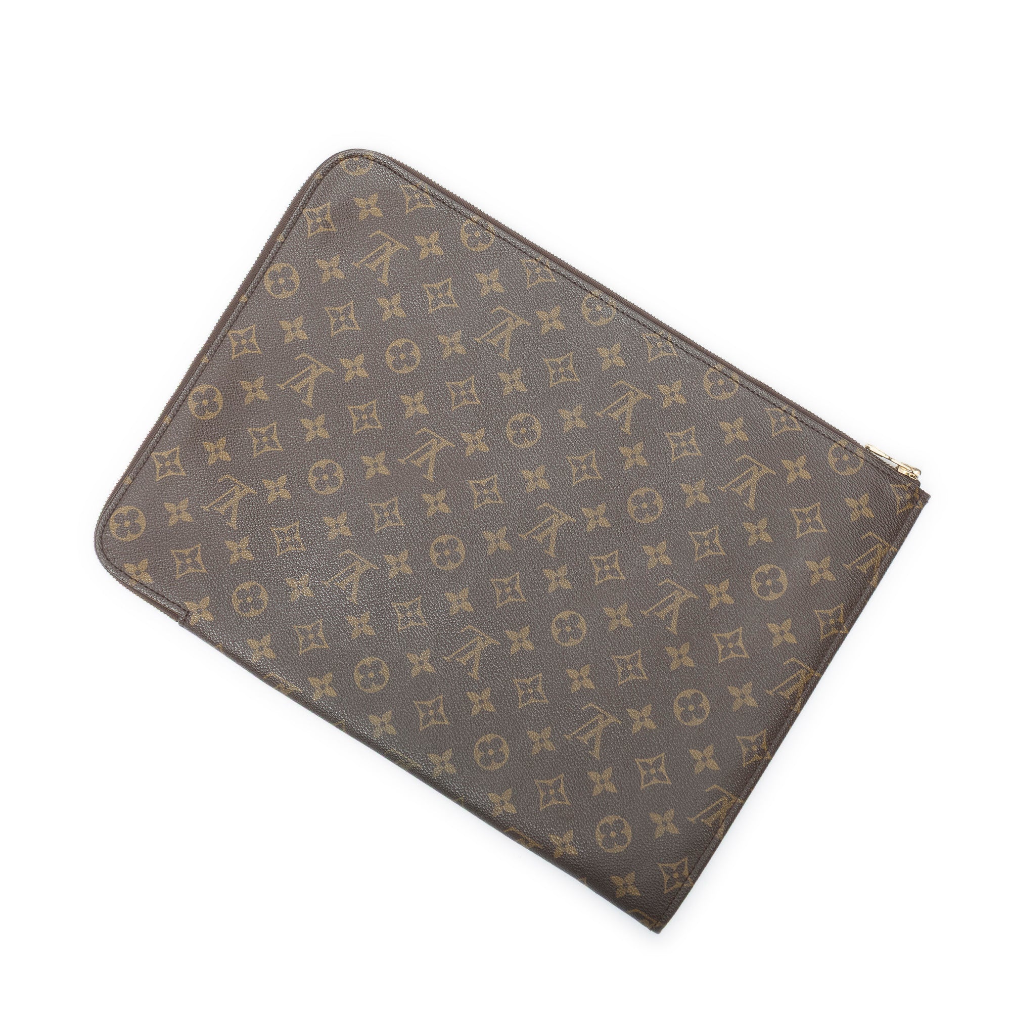 Clutch Poche Documents GM Brown Monogram Canvas