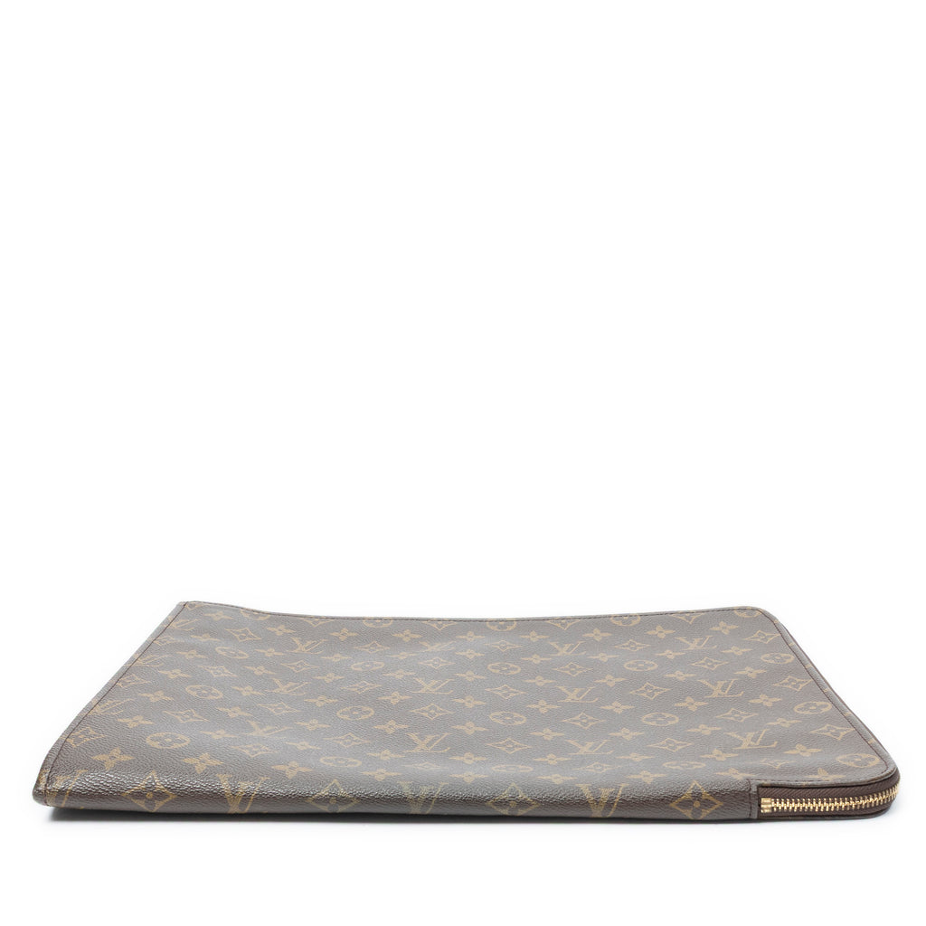 Clutch Poche Documents GM Brown Monogram Canvas