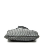 Shoulder Bag Flat Tote Grey Intrecciato Leather