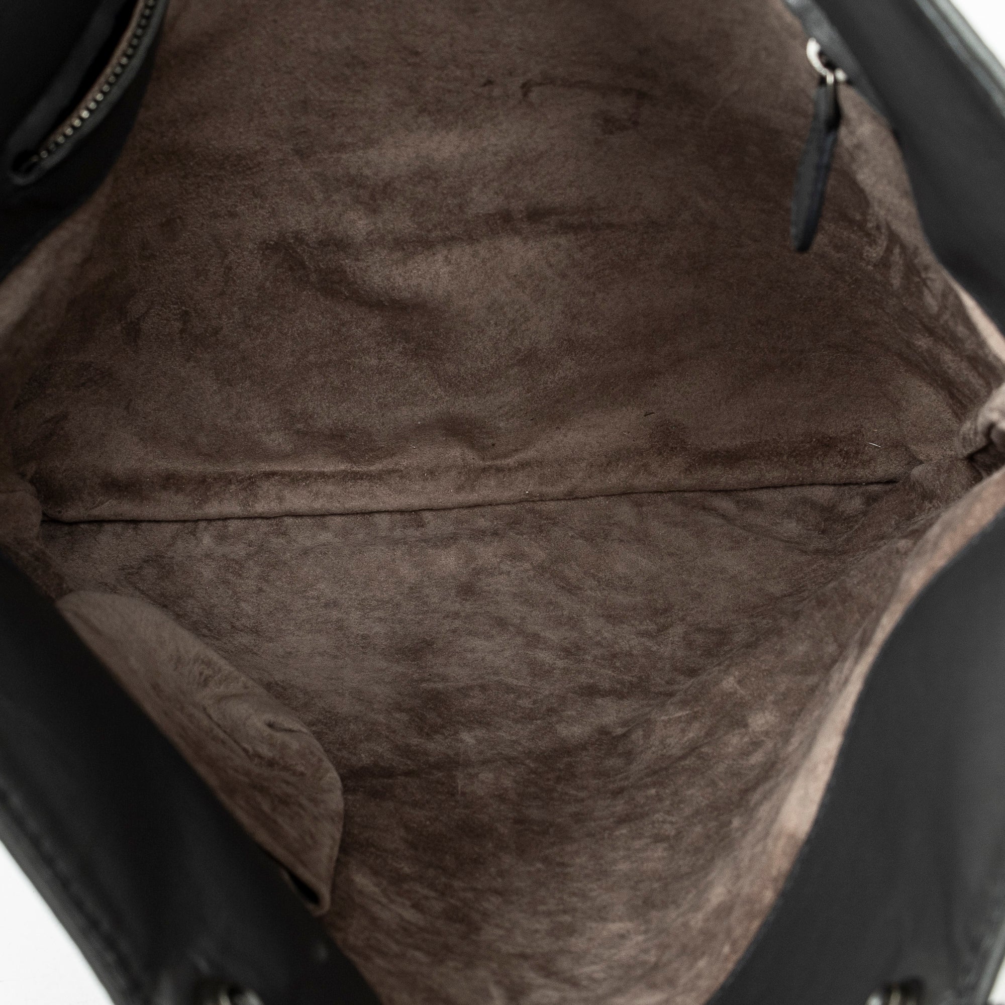 Shoulder Bag Flat Tote Grey Intrecciato Leather
