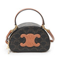 Shoulder Bag Triomphe Half Moon Case Shoulder Bag Brown Triomphe Coated Canvas
