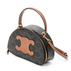 Shoulder Bag Triomphe Half Moon Case Shoulder Bag Brown Triomphe Coated Canvas