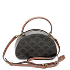 Shoulder Bag Triomphe Half Moon Case Shoulder Bag Brown Triomphe Coated Canvas
