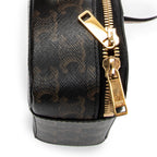 Shoulder Bag Triomphe Half Moon Case Shoulder Bag Brown Triomphe Coated Canvas
