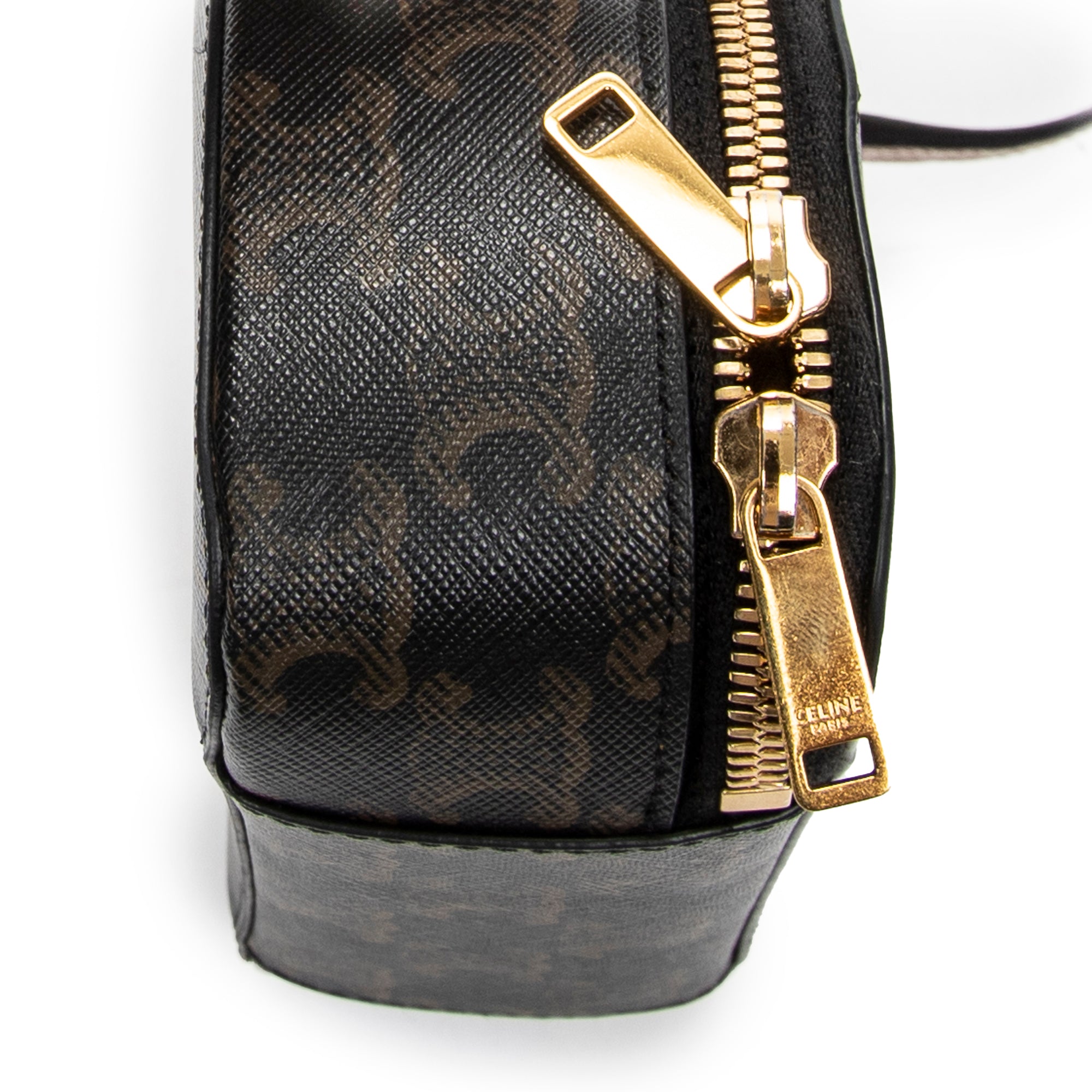Shoulder Bag Triomphe Half Moon Case Shoulder Bag Brown Triomphe Coated Canvas