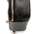Shoulder Bag Triomphe Half Moon Case Shoulder Bag Brown Triomphe Coated Canvas