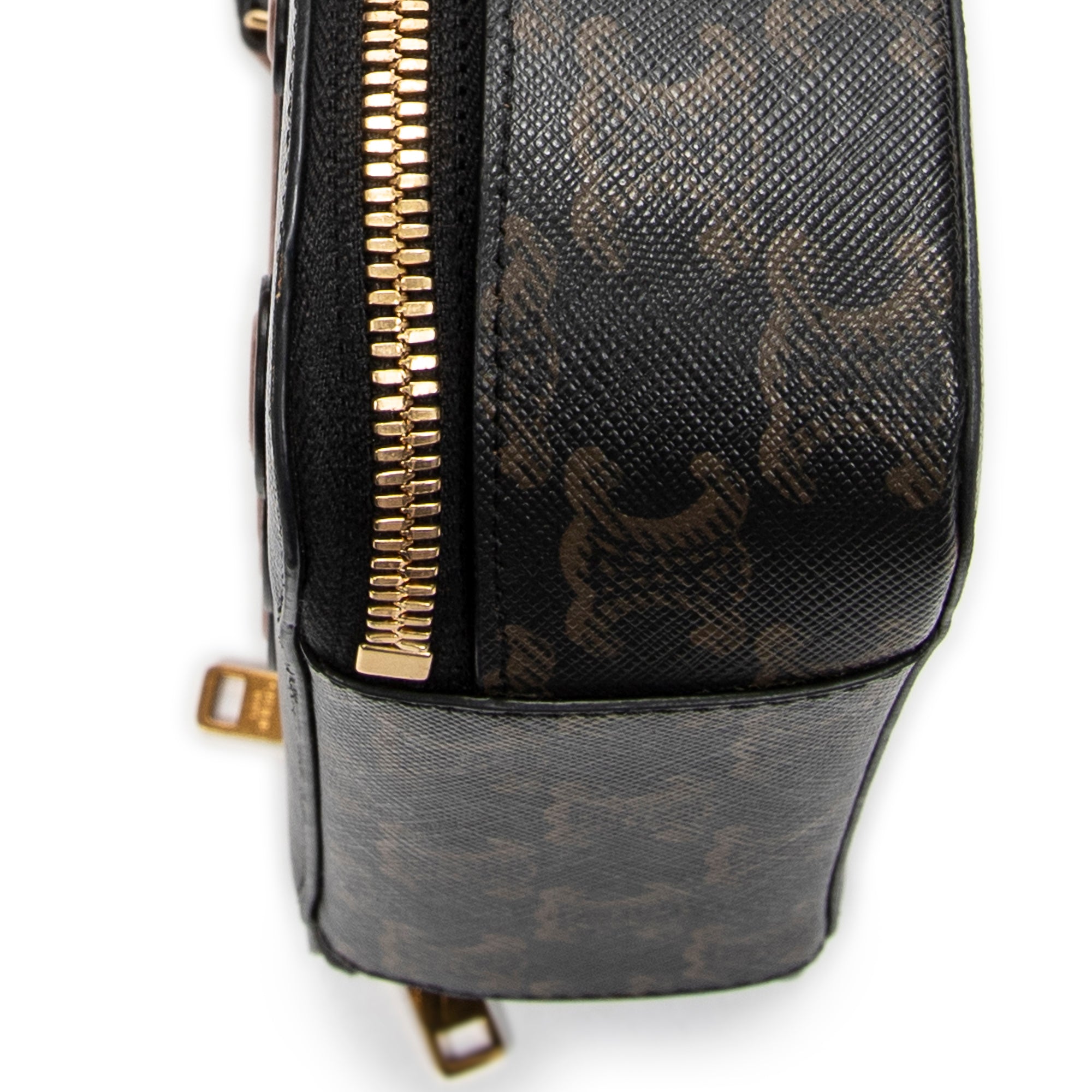Shoulder Bag Triomphe Half Moon Case Shoulder Bag Brown Triomphe Coated Canvas