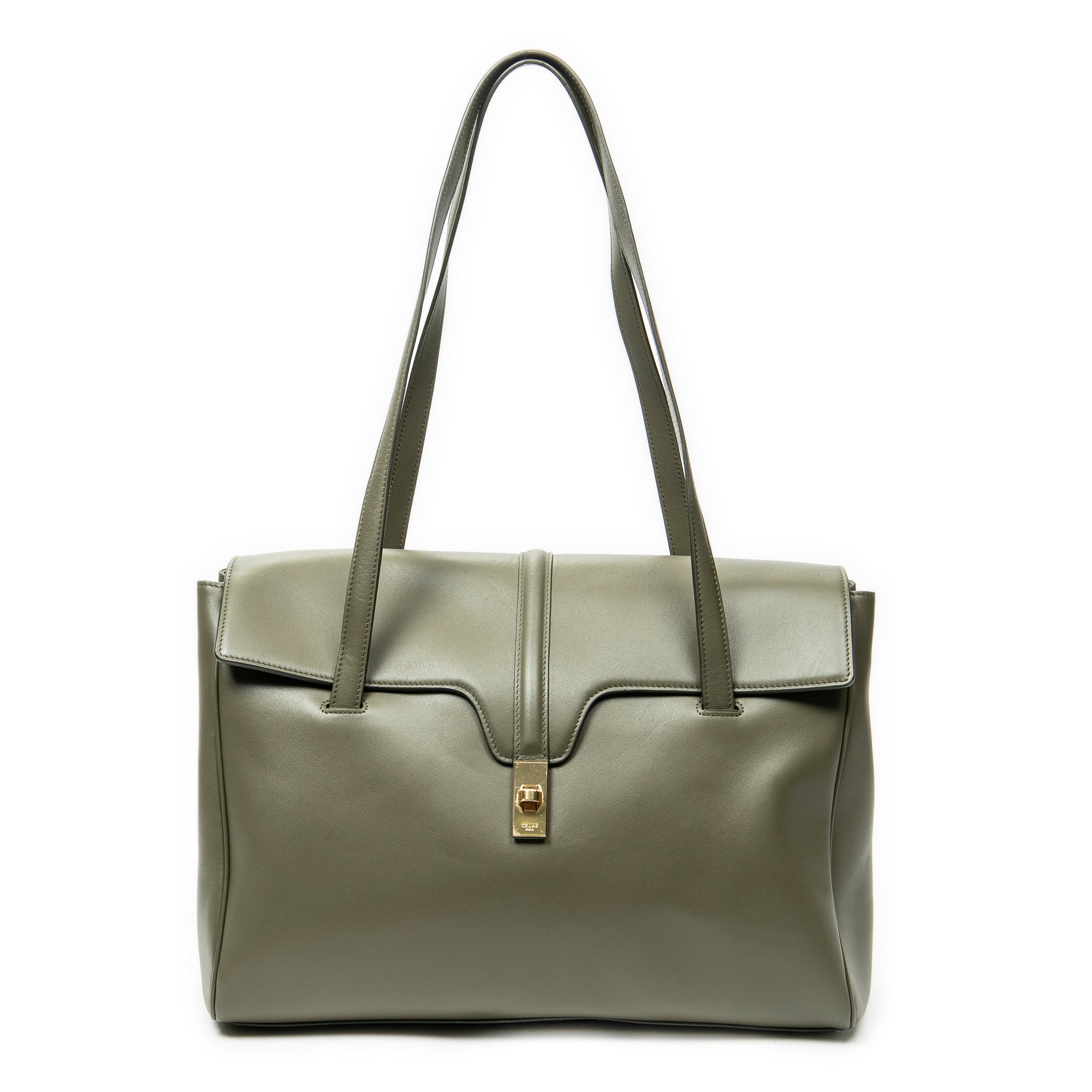 Shoulder Bag Large Soft 16 Bag Olive Smooth Calfskin Leather