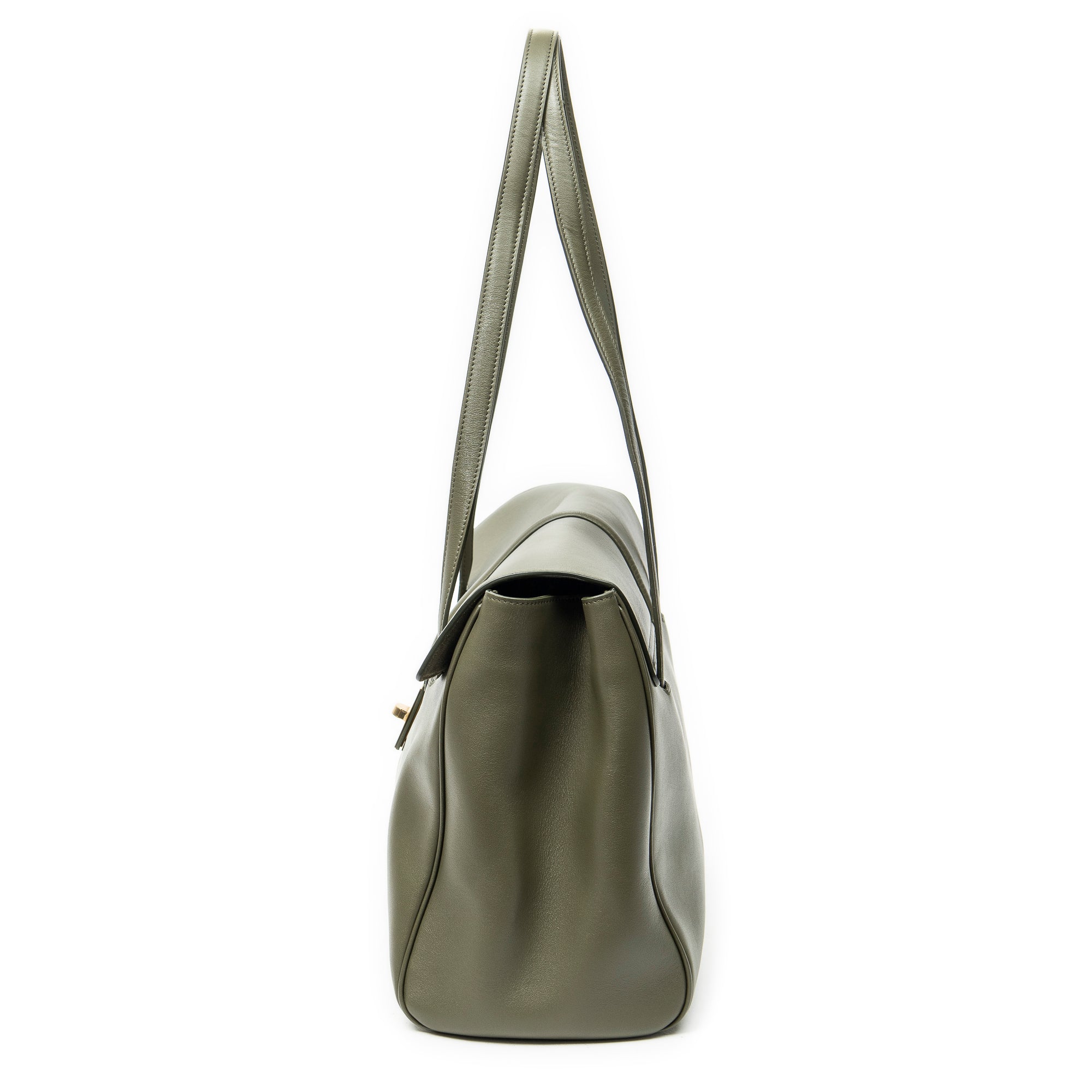 Shoulder Bag Large Soft 16 Bag Olive Smooth Calfskin Leather