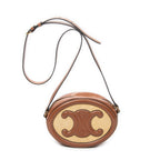 Shoulder Bag Triomphe Oval Crossbody Brown Triomphe Canvas