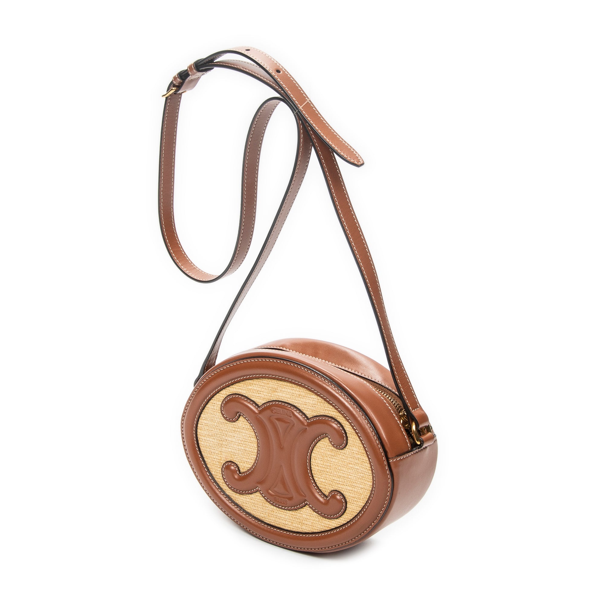 Shoulder Bag Triomphe Oval Crossbody Brown Triomphe Canvas