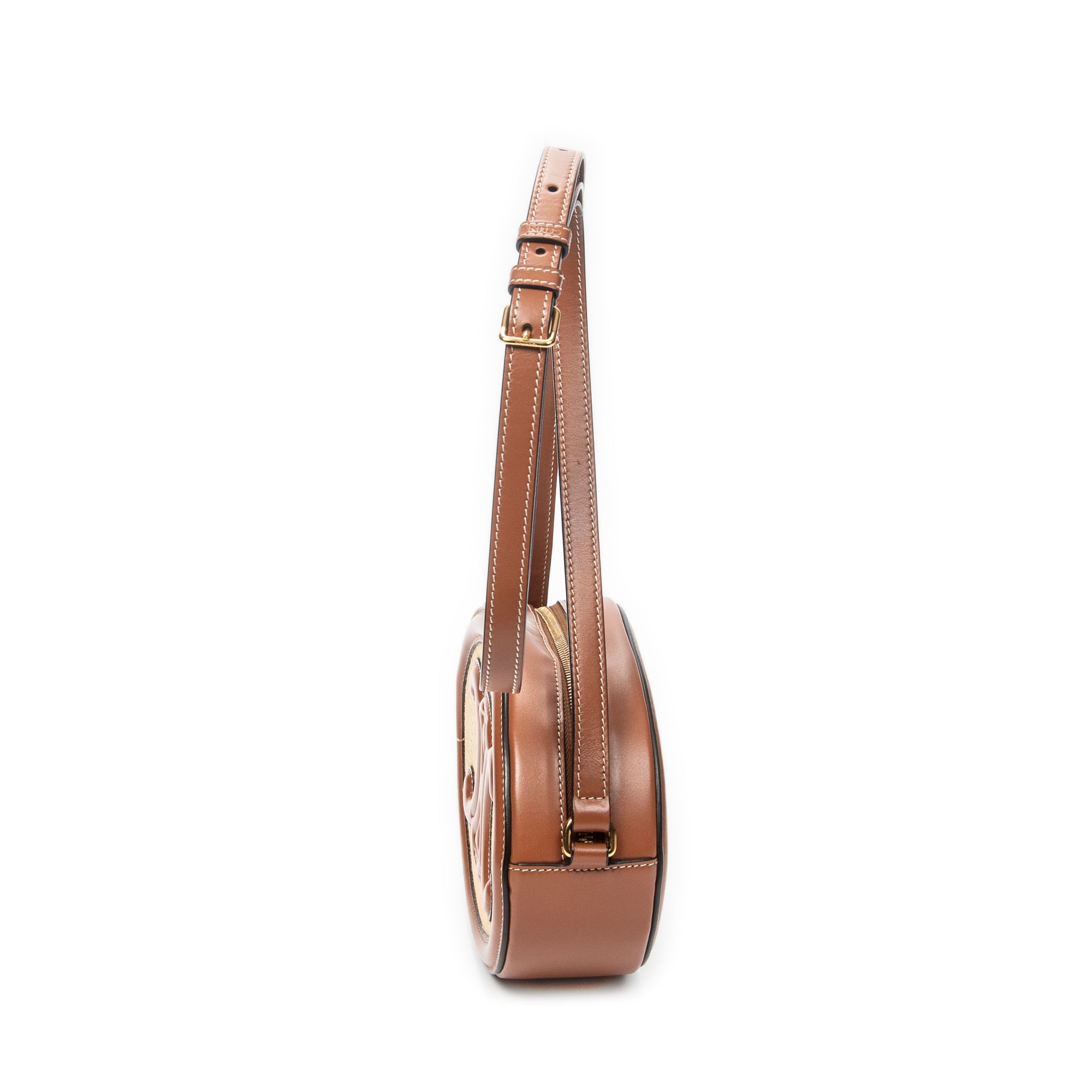 Shoulder Bag Triomphe Oval Crossbody Brown Triomphe Canvas