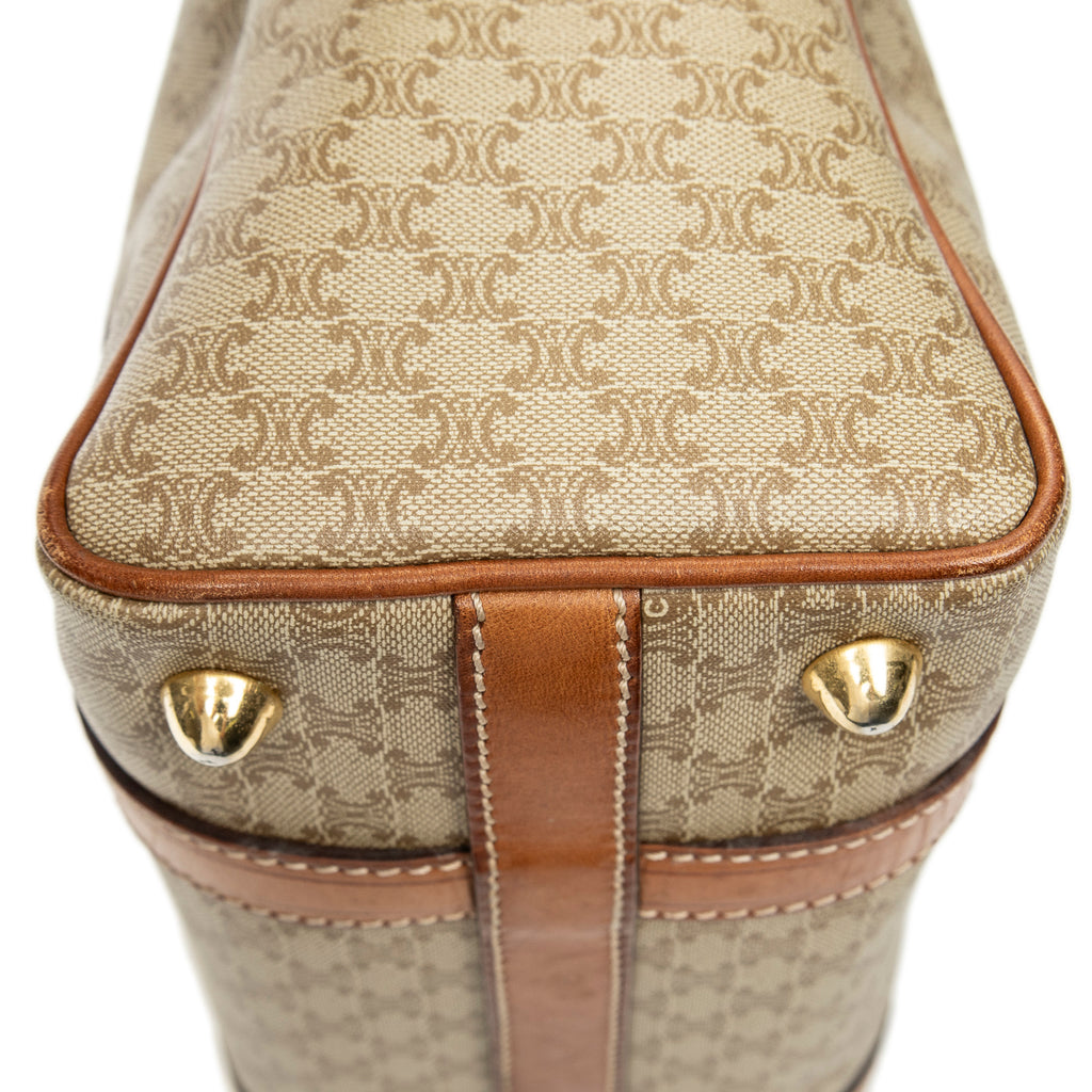 Handbag Vintage Mini Boston Beige Macadam Coated Canvas