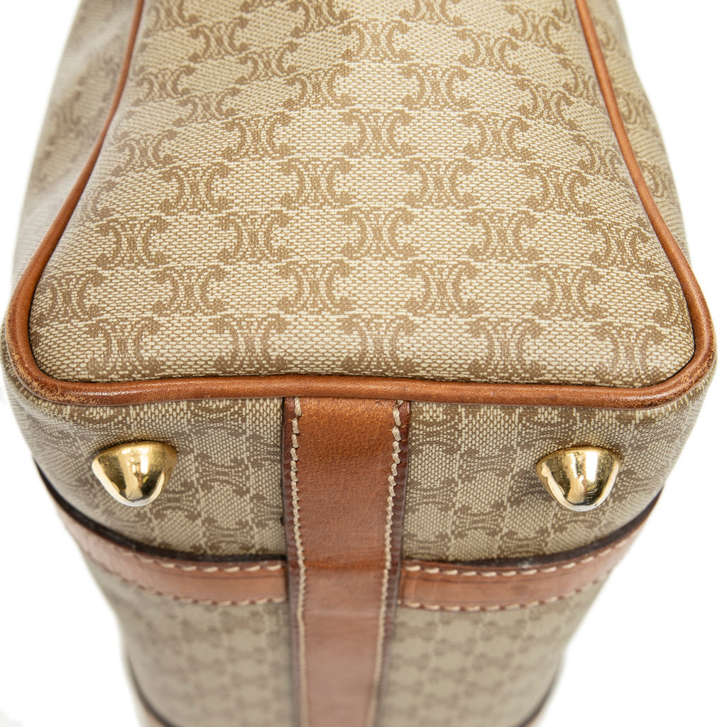 Handbag Vintage Mini Boston Beige Macadam Coated Canvas