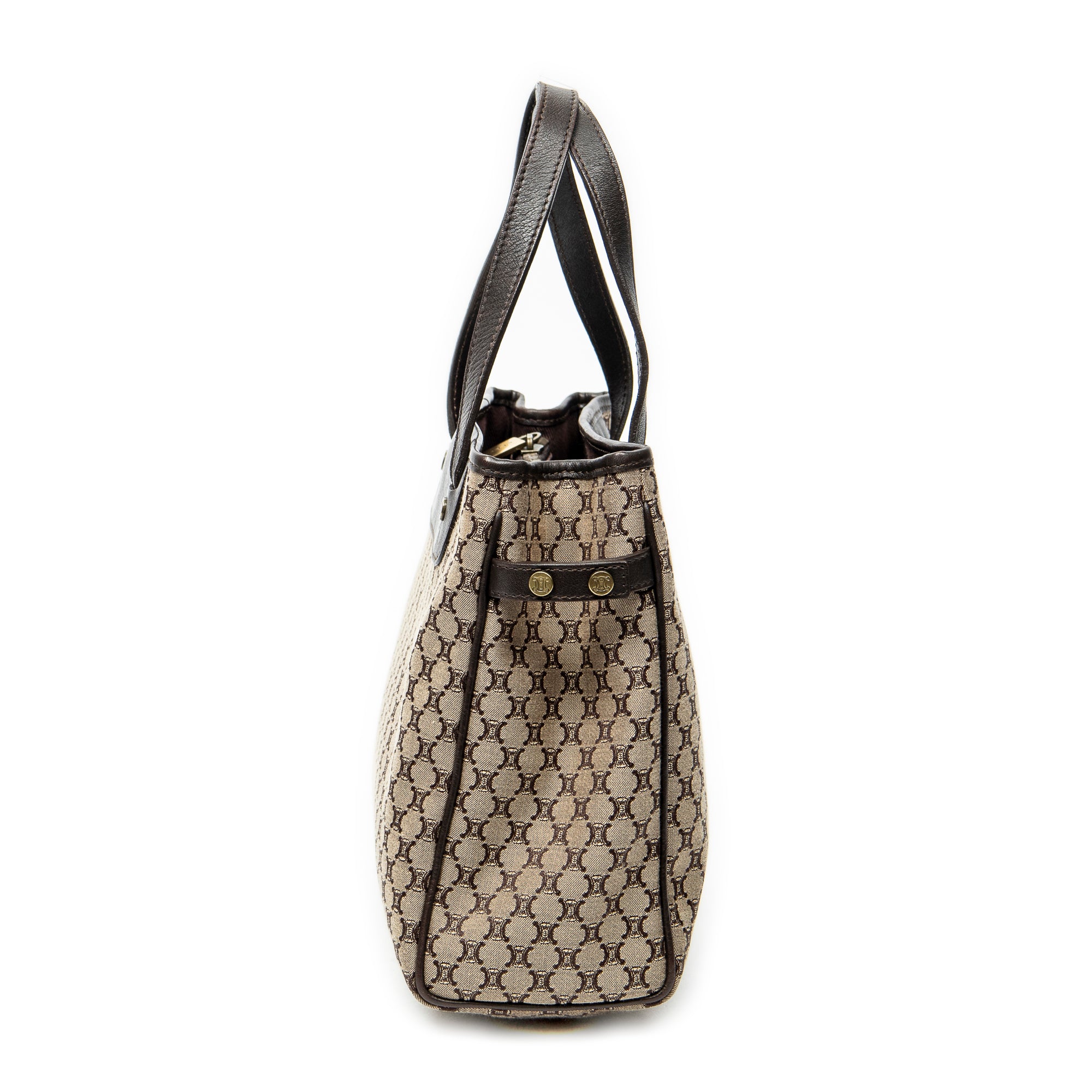 Shoulder Bag Vintage Square Open Tote Beige Macadam Canvas