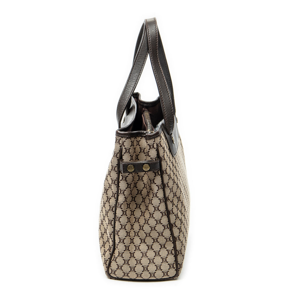 Shoulder Bag Vintage Square Open Tote Beige Macadam Canvas