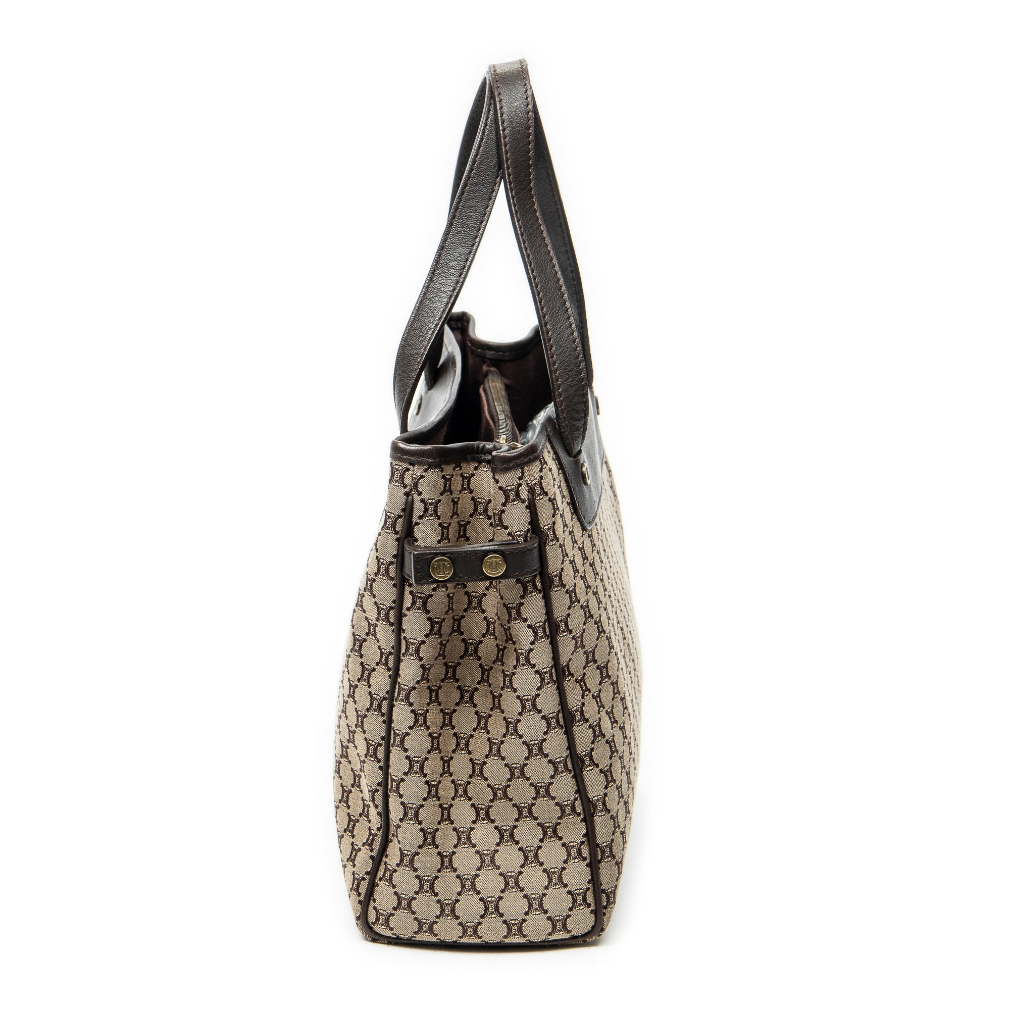 Shoulder Bag Vintage Square Open Tote Beige Macadam Canvas