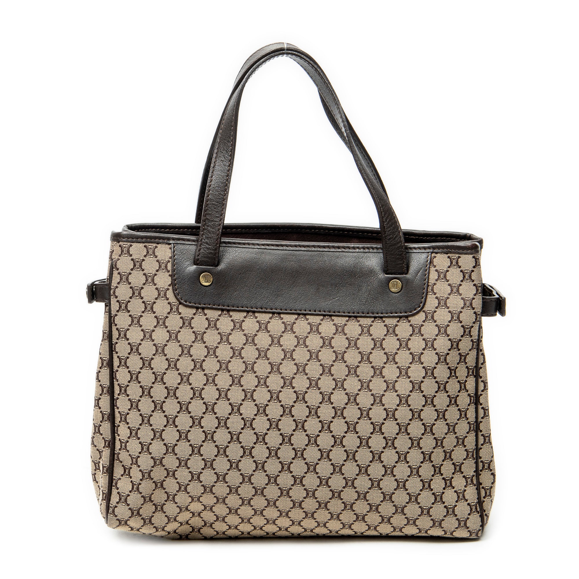 Shoulder Bag Vintage Square Open Tote Beige Macadam Canvas