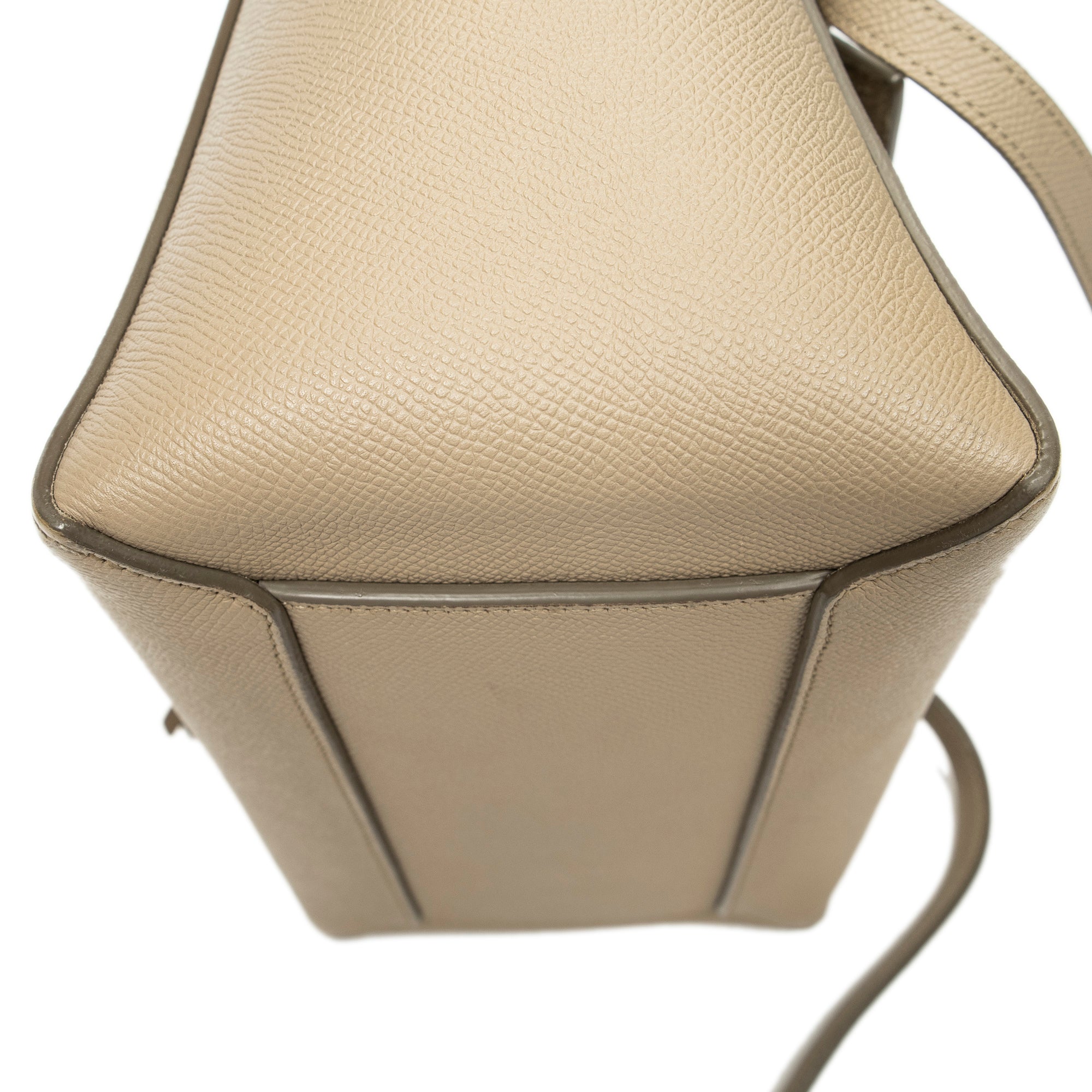 Shoulder Bag Micro Belt Bag Beige Grained Leather