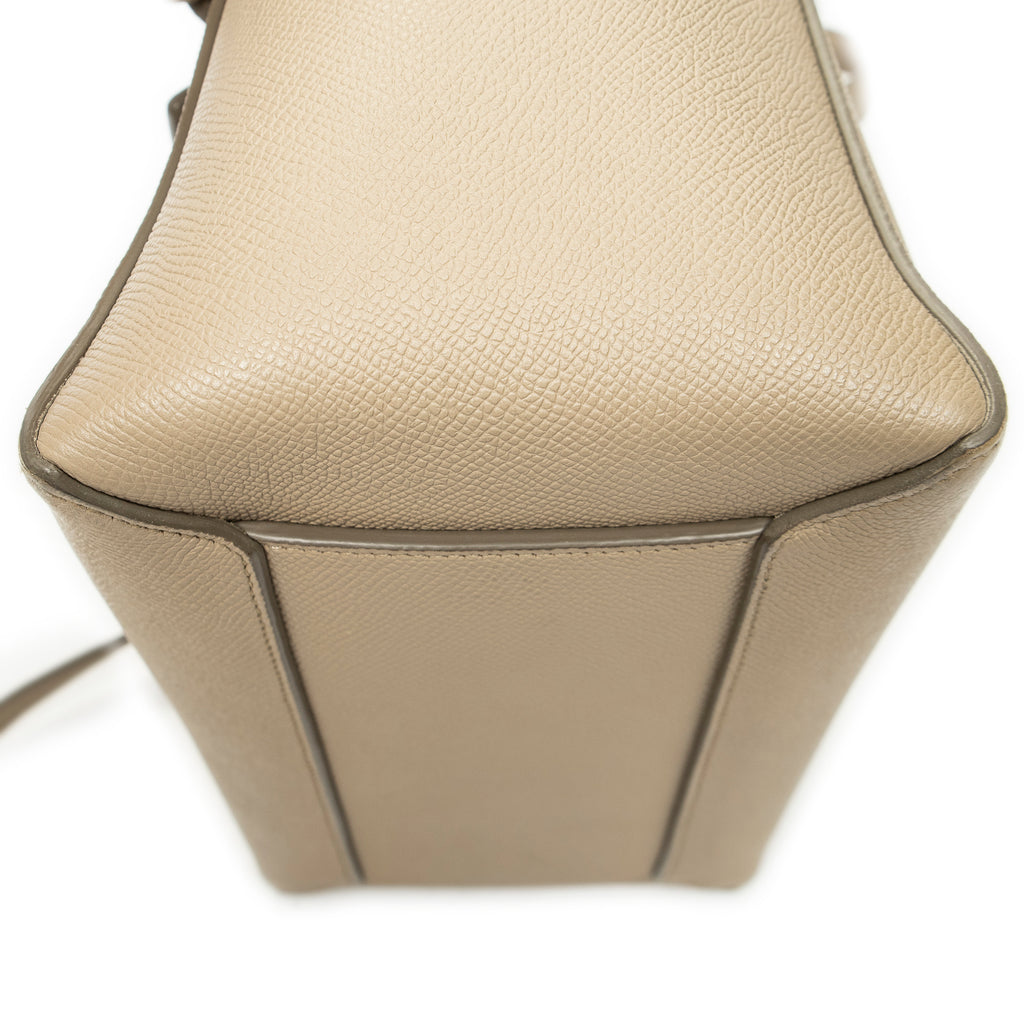 Shoulder Bag Micro Belt Bag Beige Grained Leather