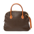 Shoulder Bag Vintage Large Dome Tote Brown Macadam Coated Canvas