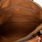 Shoulder Bag Vintage Large Dome Tote Brown Macadam Coated Canvas