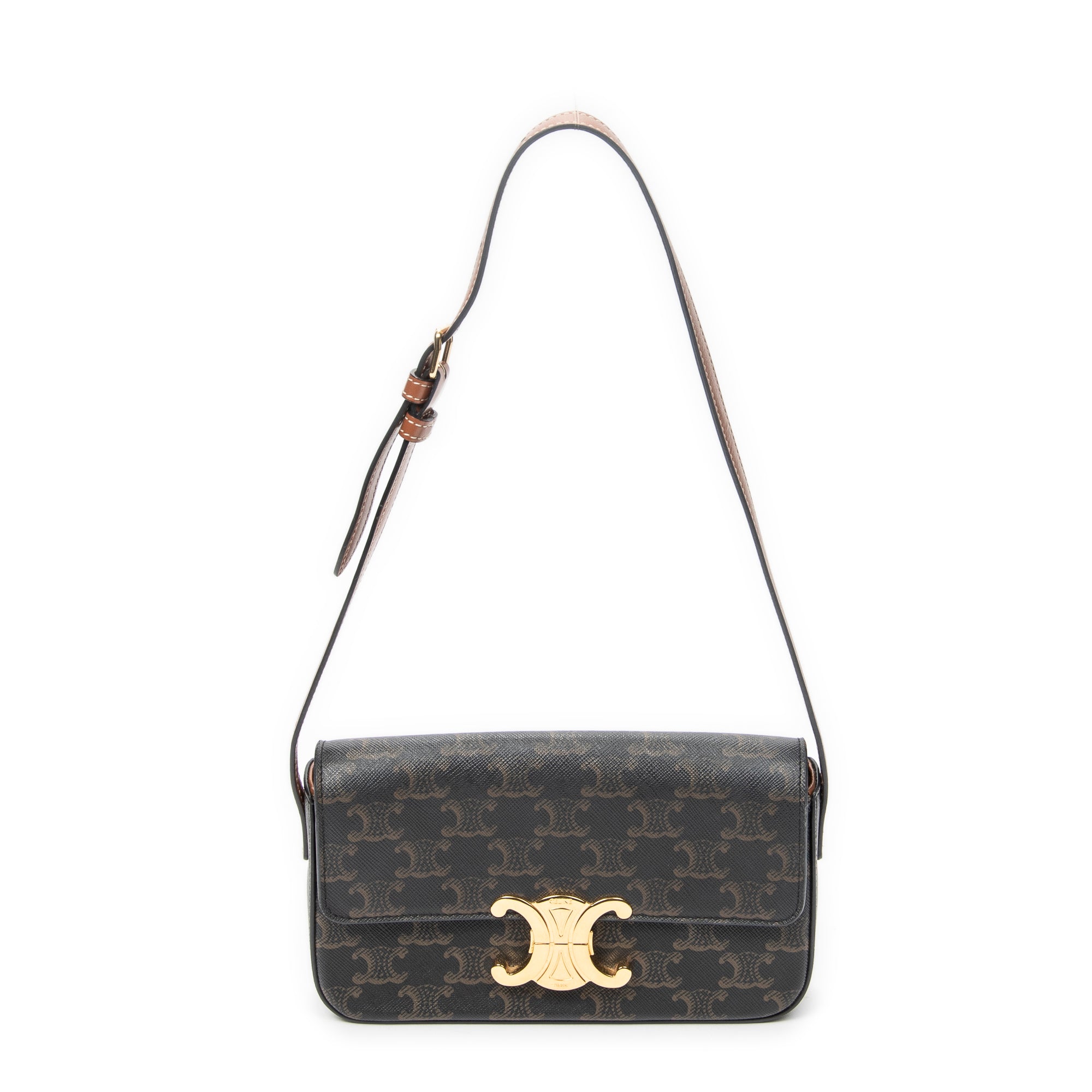 Shoulder Bag Claude Brown Triomphe Coated Canvas