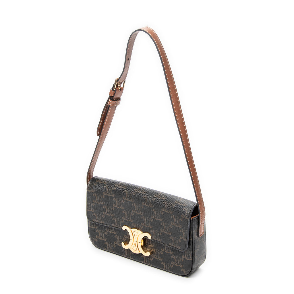 Shoulder Bag Claude Brown Triomphe Coated Canvas