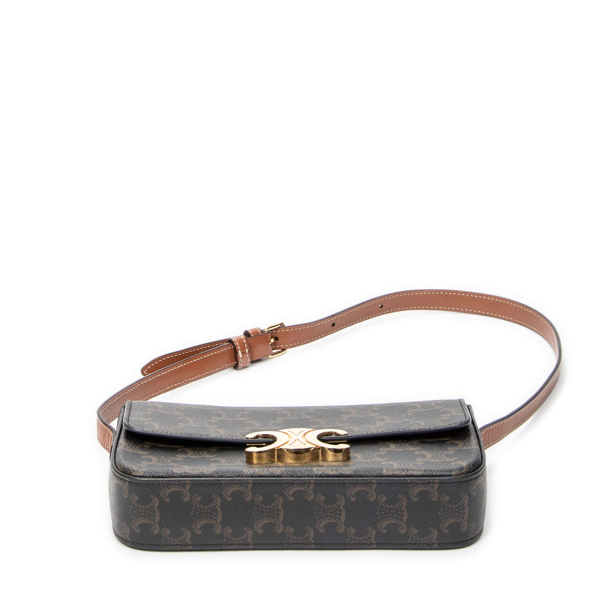 Shoulder Bag Claude Brown Triomphe Coated Canvas