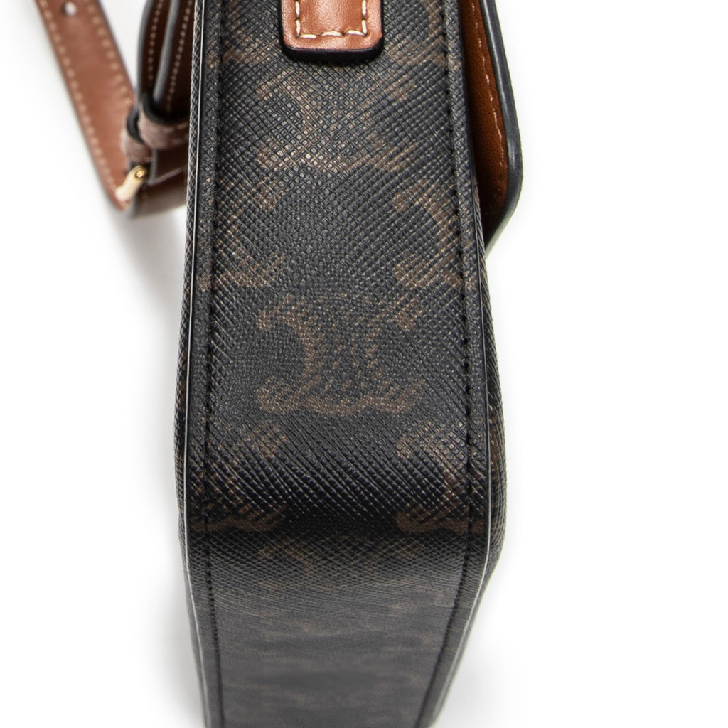 Shoulder Bag Claude Brown Triomphe Coated Canvas