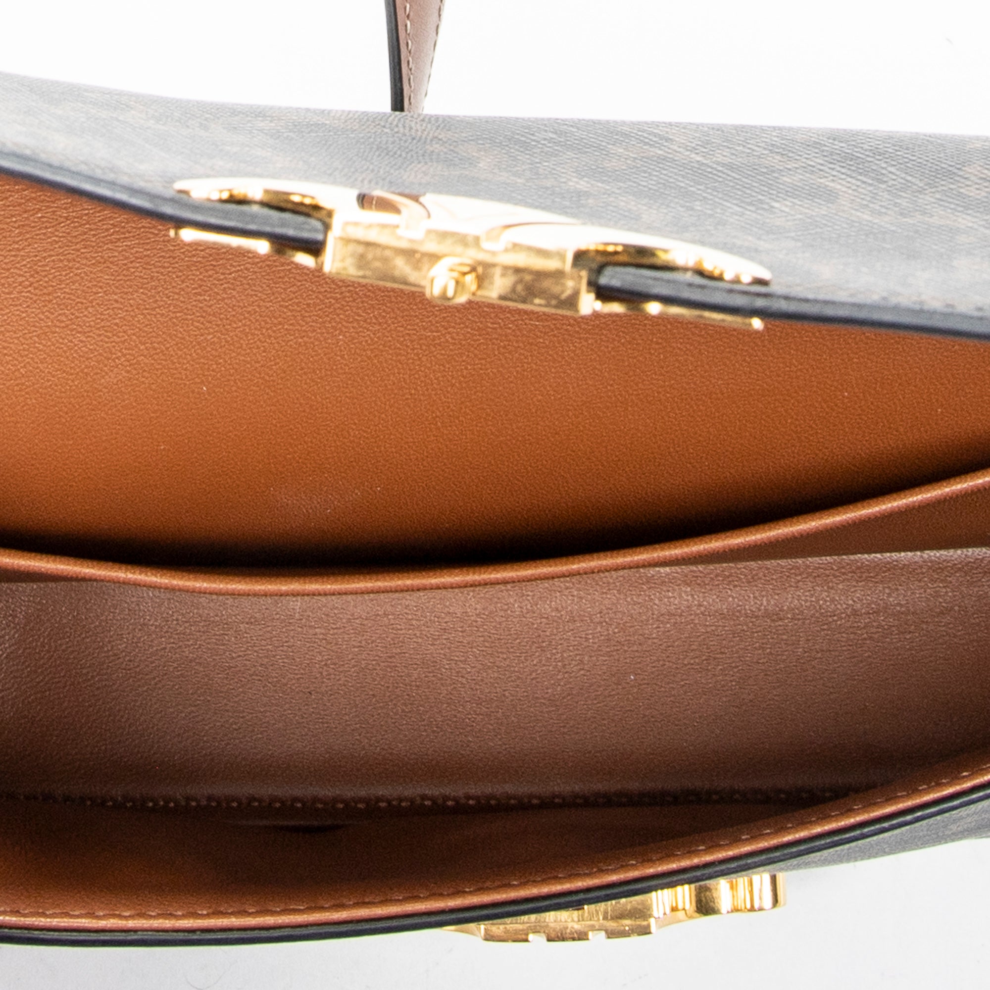 Shoulder Bag Claude Brown Triomphe Coated Canvas