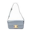Shoulder Bag Claude Light Blue Smooth Leather