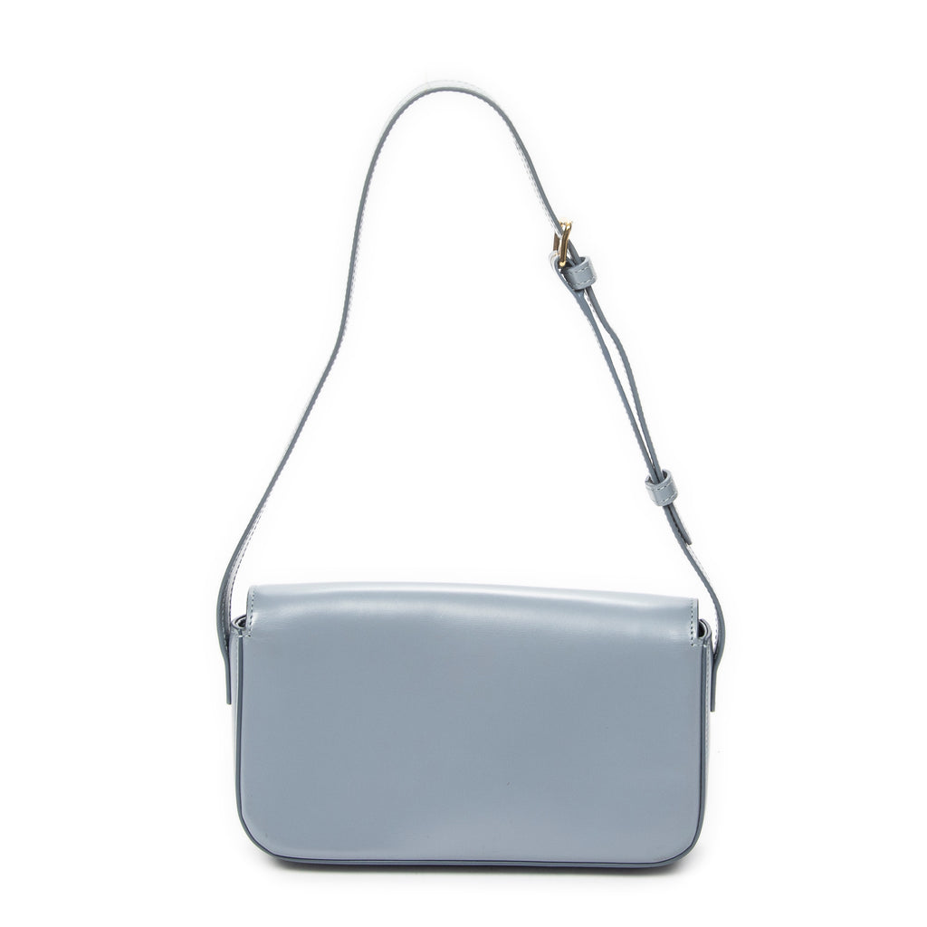 Shoulder Bag Claude Light Blue Smooth Leather