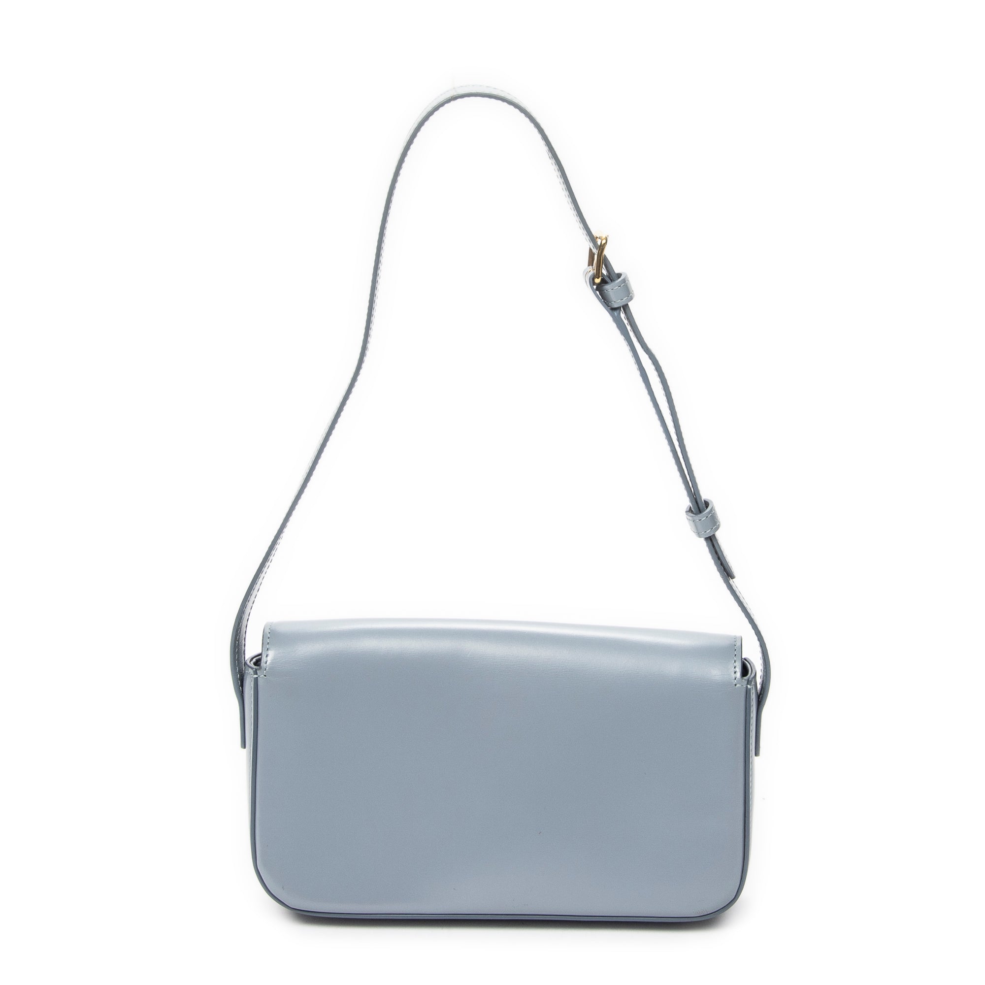 Shoulder Bag Claude Light Blue Smooth Leather