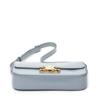 Shoulder Bag Claude Light Blue Smooth Leather