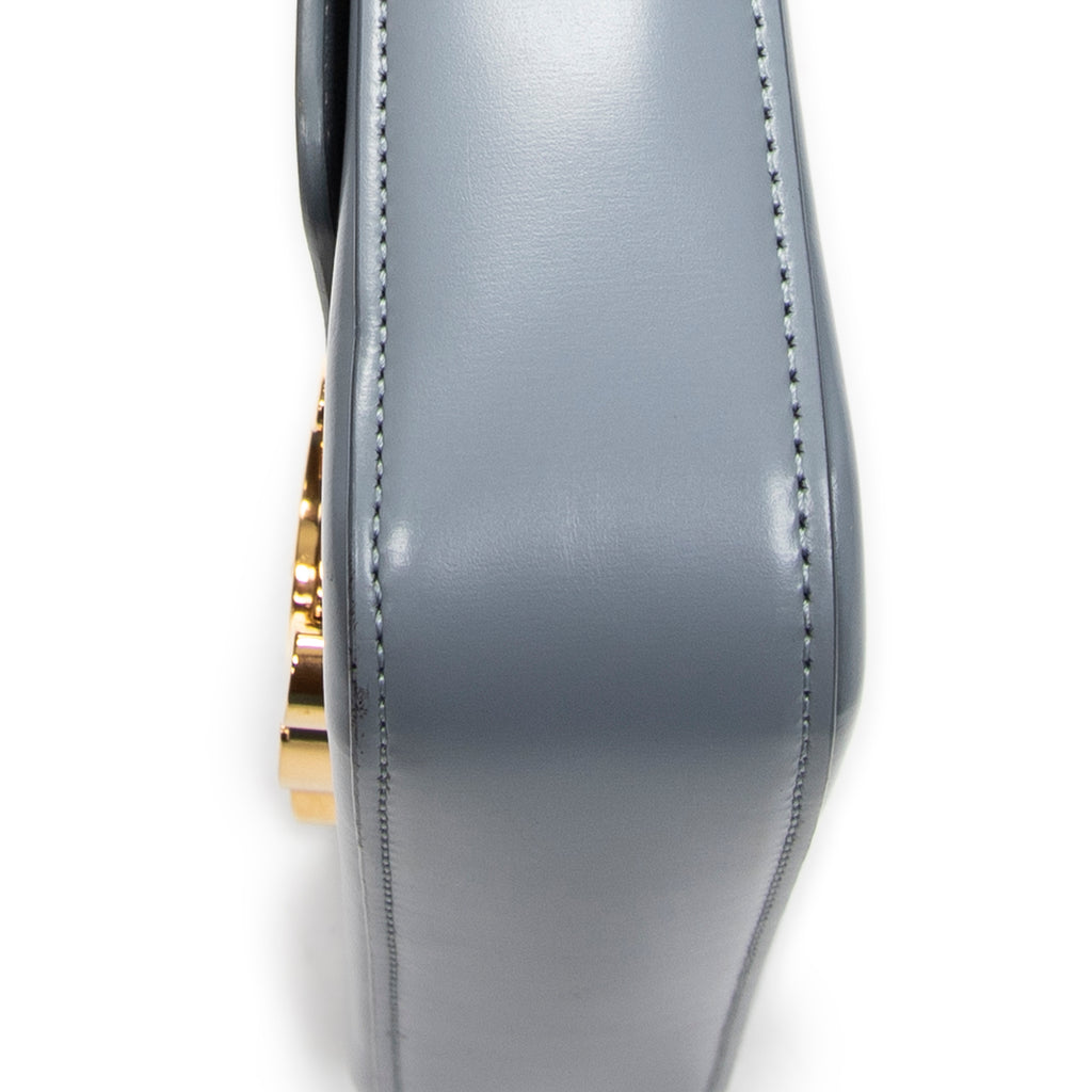 Shoulder Bag Claude Light Blue Smooth Leather