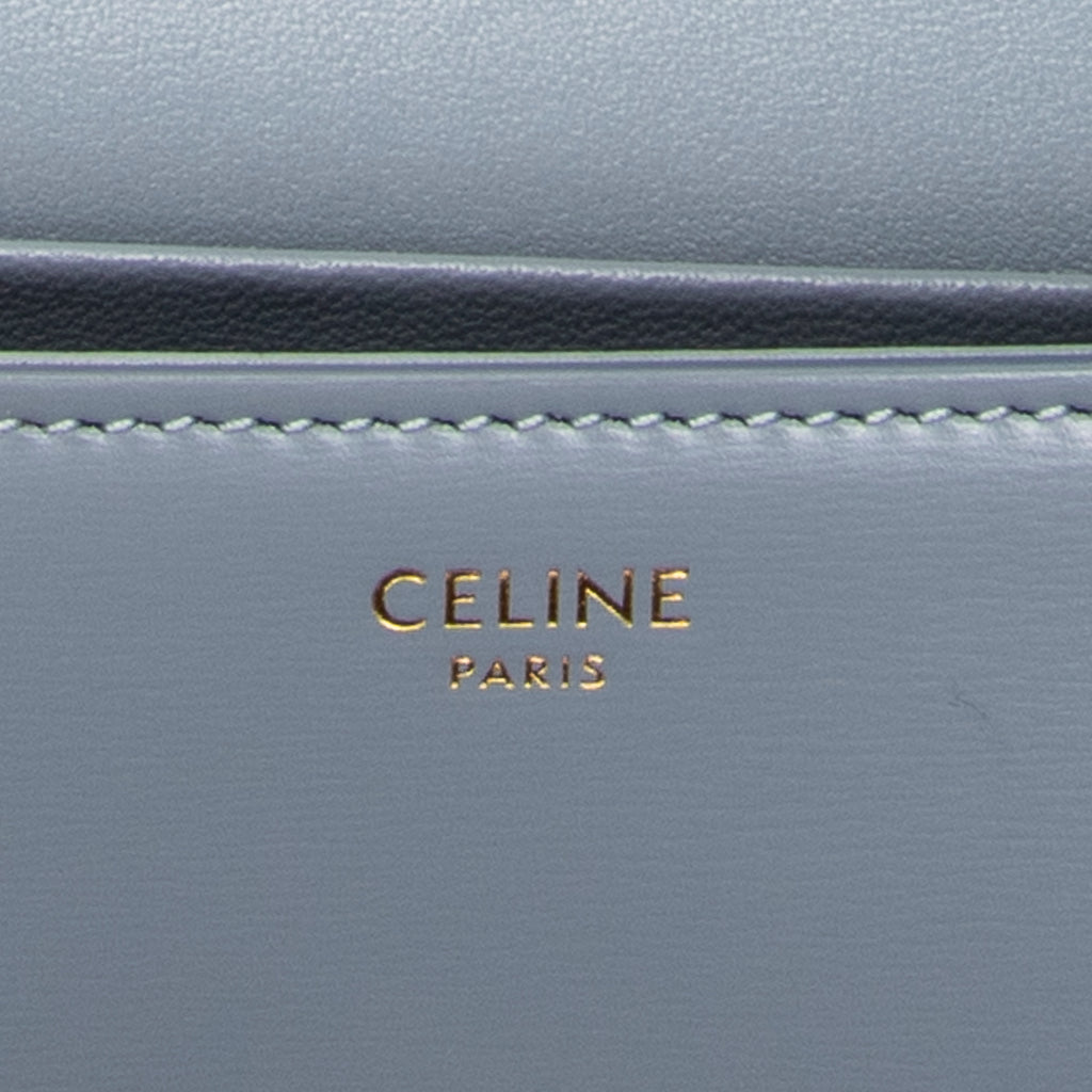 Shoulder Bag Claude Light Blue Smooth Leather