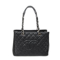 Shoulder Bag Grand Shopping Tote Black Quilted Caviar Leather