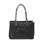 Shoulder Bag Grand Shopping Tote Black Quilted Caviar Leather