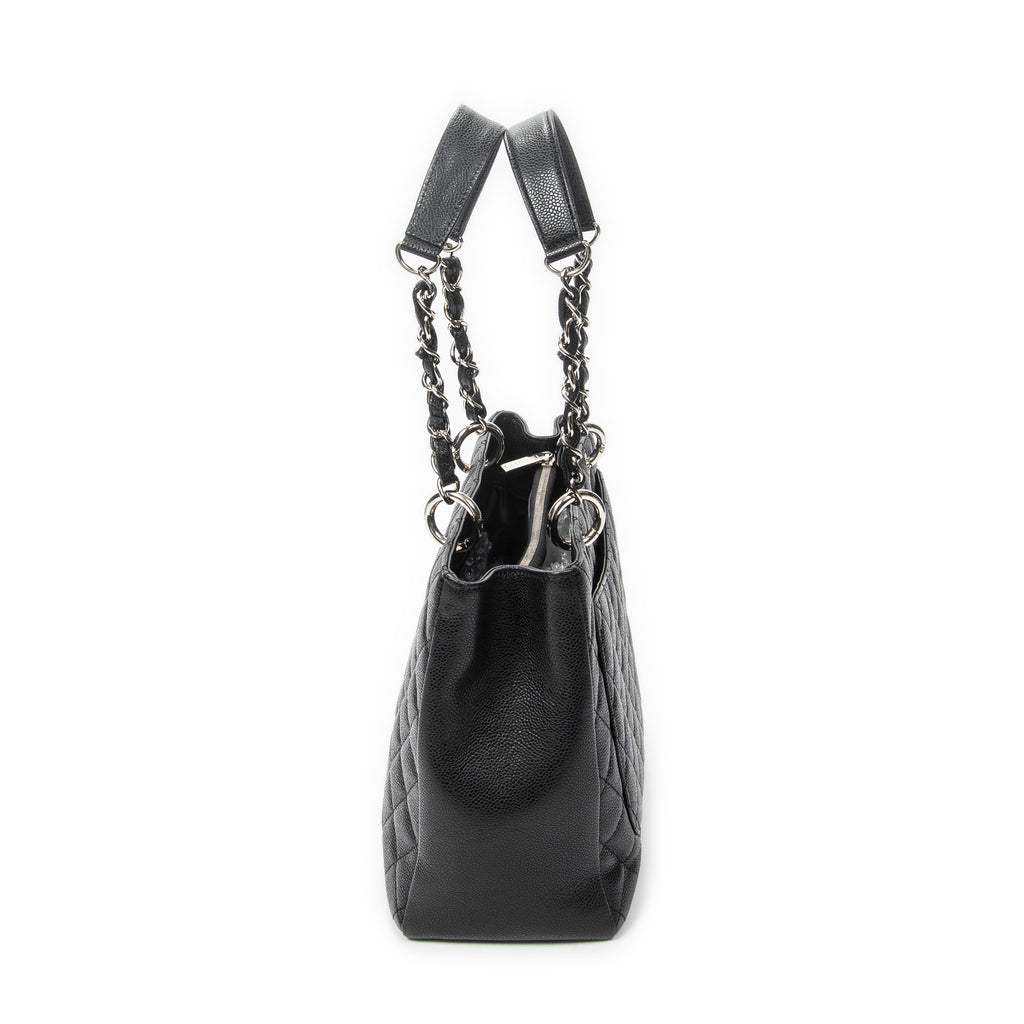 Shoulder Bag Grand Shopping Tote Black Quilted Caviar Leather