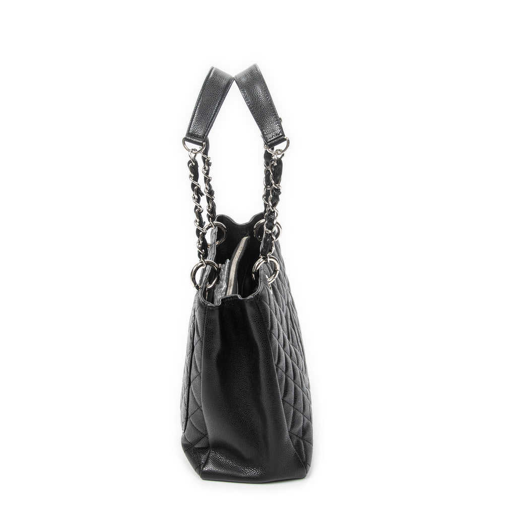 Shoulder Bag Grand Shopping Tote Black Quilted Caviar Leather