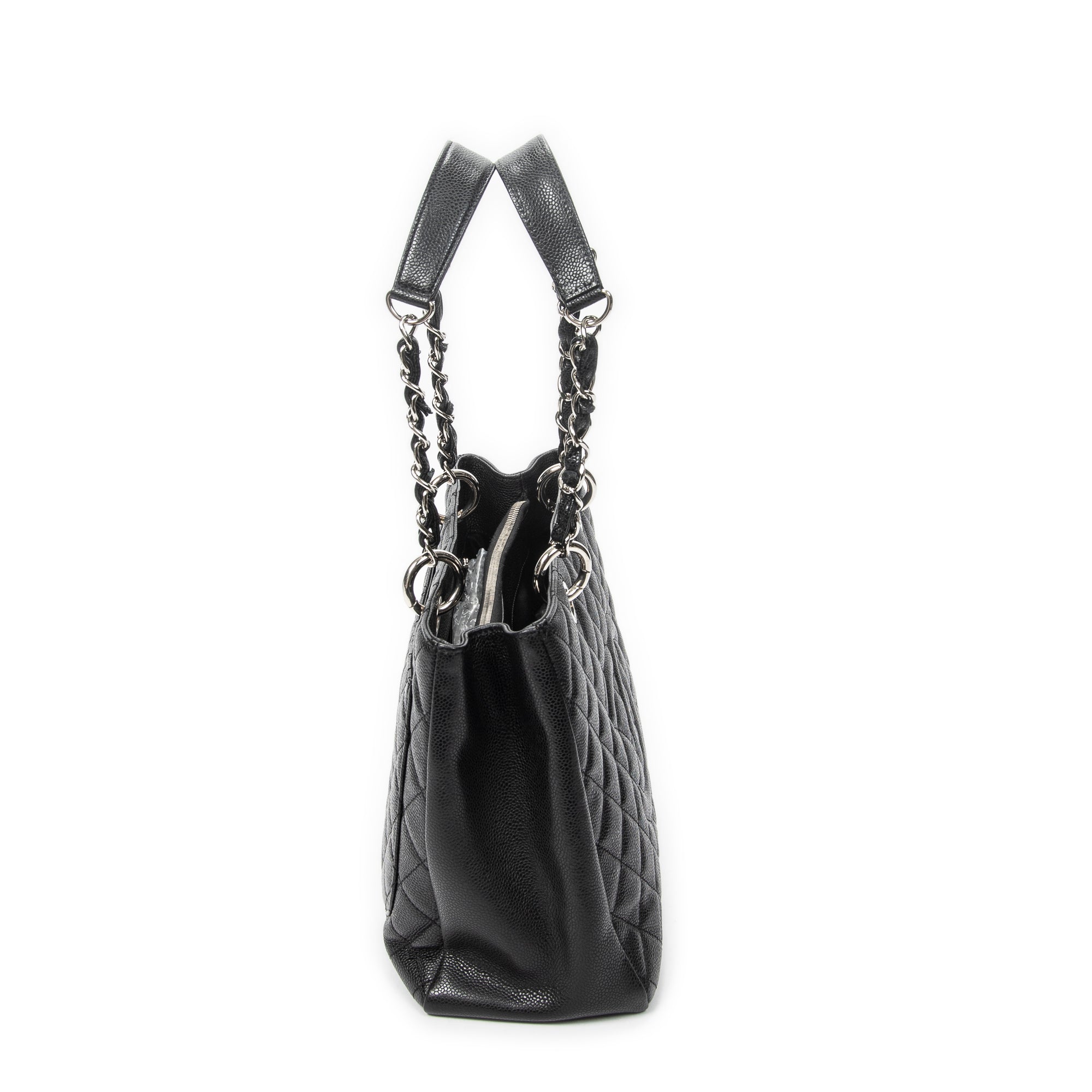 Shoulder Bag Grand Shopping Tote Black Quilted Caviar Leather