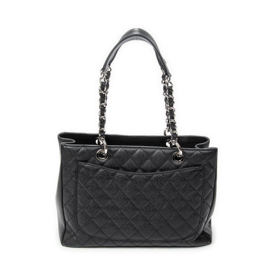 Shoulder Bag Grand Shopping Tote Black Quilted Caviar Leather